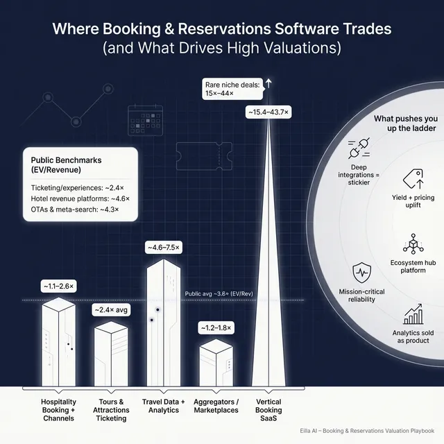 The Complete Valuation Playbook for Booking and Reservations Software Businesses