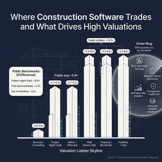 The Complete Valuation Playbook for Construction Software Businesses