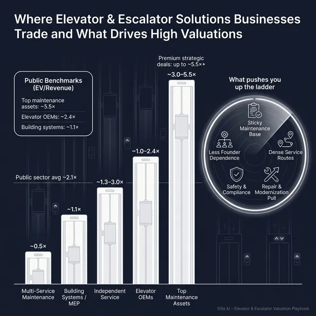 The Complete Valuation Playbook for Elevator and Escalator Solutions Businesses