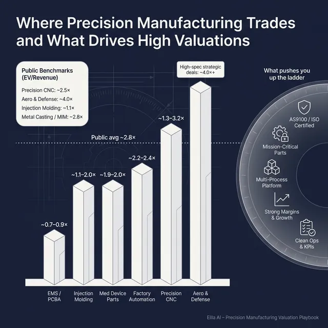 The Complete Valuation Playbook for Precision Manufacturing Businesses